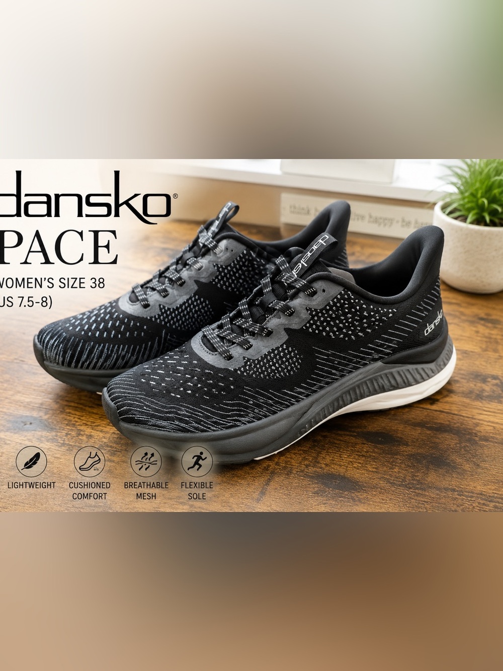 Dansko Pace Women's Black and Gray Athletic Sneakers